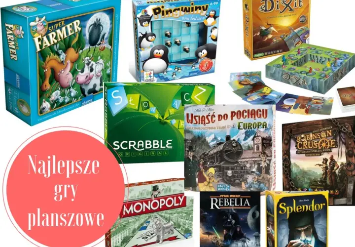 Super Farmer, Dixit, Scrabble, Monopoly, Rebelia i Splendor – to najlepsze gry planszowe dla dzieci i całej rodziny.