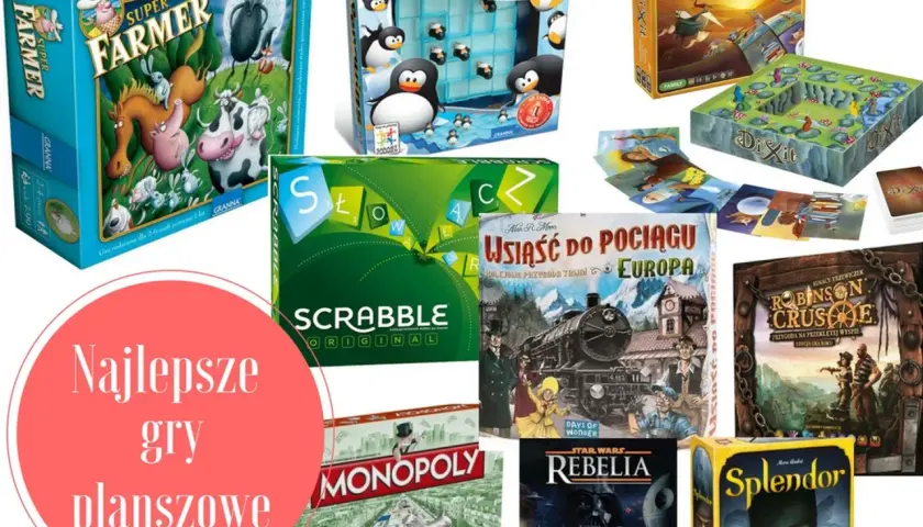 Super Farmer, Dixit, Scrabble, Monopoly, Rebelia i Splendor – to najlepsze gry planszowe dla dzieci i całej rodziny.