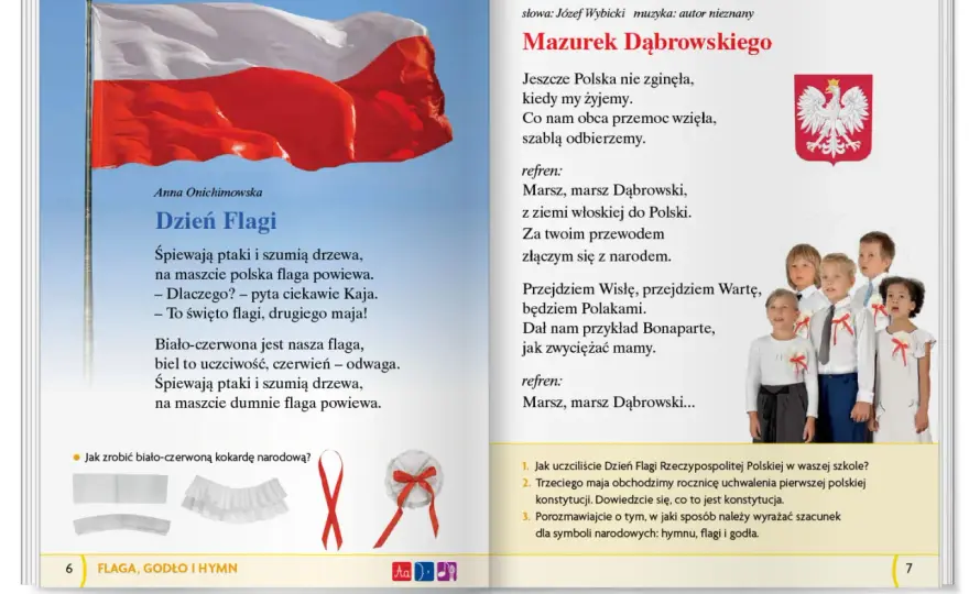 Symbole narodowe dla dzieci - Jak uczyć flagi, godła, hymnu?
