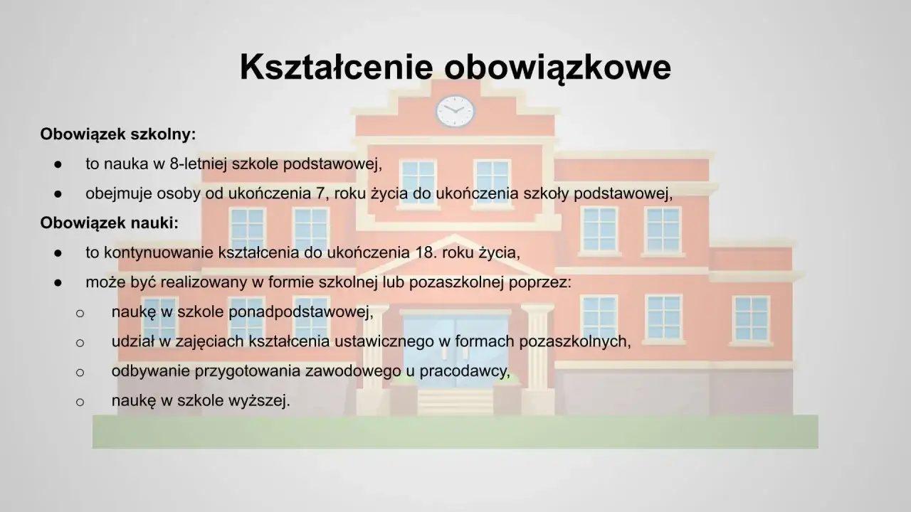 Obowiązek szkolny i nauki do 18. roku życia. Czy szkoła średnia jest obowiązkowa? Tak, nauka w szkole ponadpodstawowej jest jedną z form.