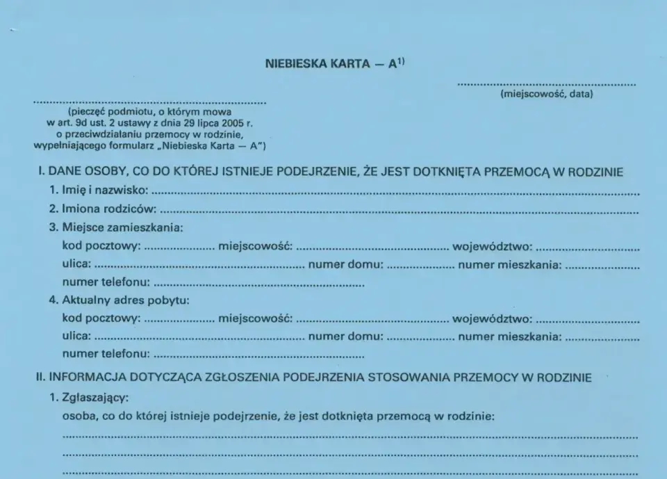 Niebieska Karta przy przemocy po alkoholu. Co trzeba wiedzieć?